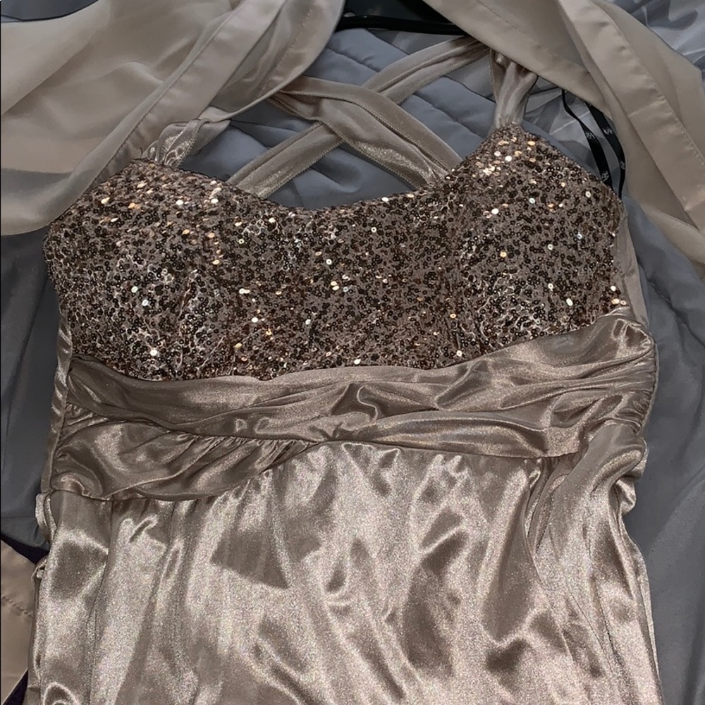 Short gold dress